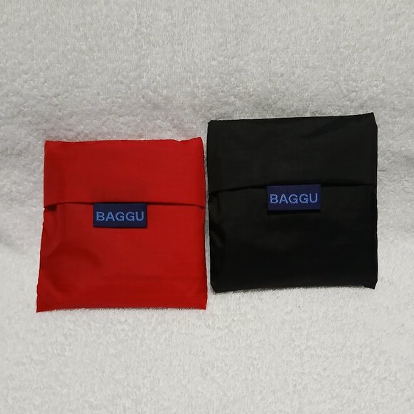 New BAGGU Reusable Bags in Black and Red -- SET OF 2 - Picture 4 of 4